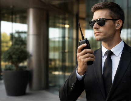 Protective security officer providing professional private investigation and security services